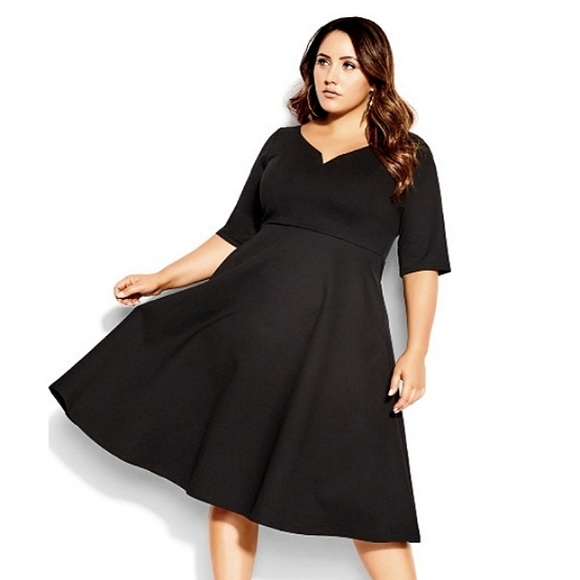 City Chic Elbow Sleeve Dress - Picture 3 of 9